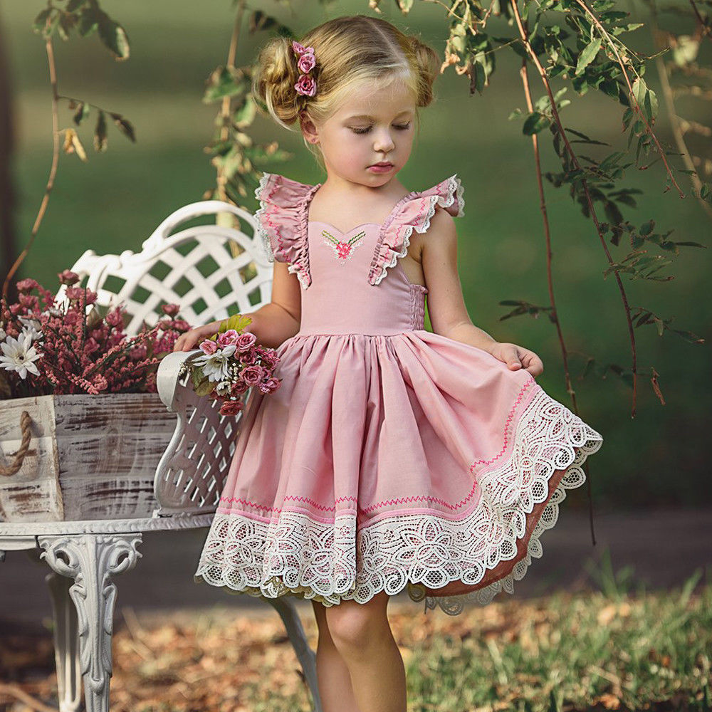 Kids Baby Flower Girls Dresses Pageant Birthday Party Wedding Bridesmaid Gown, zoerea.com