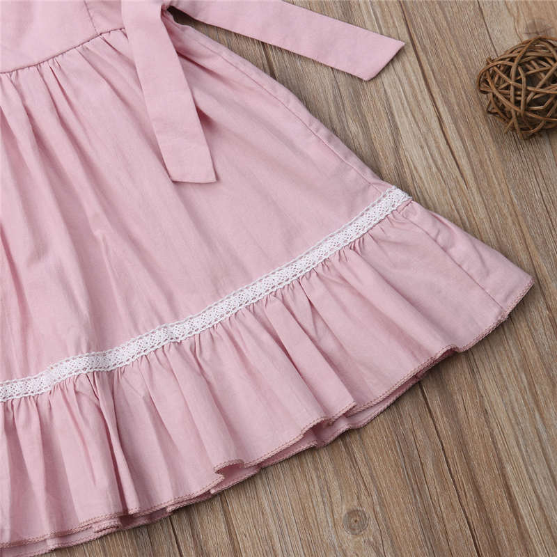 2019 Summer Baby Girl Princess Dress Pink Lace Sleeveless Dresses, zoerea.com