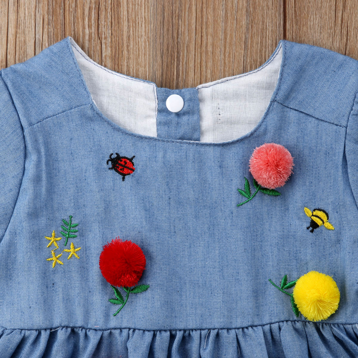 Toddler Kids Baby Girls Pocket Colorful Birthday Party Casual Dress, zoerea.com