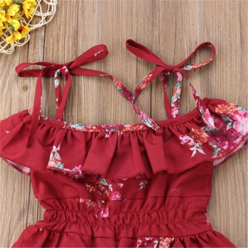 Baby Girl Summer Romper Jumpsuit  Floral Casual Dress Girl Jumpsuit, zoerea.com