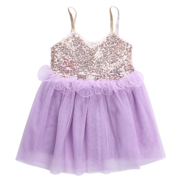 Princess Kids Baby Girl Dress Sequins Tulle Dress Gown Party Dresses, zoerea.com