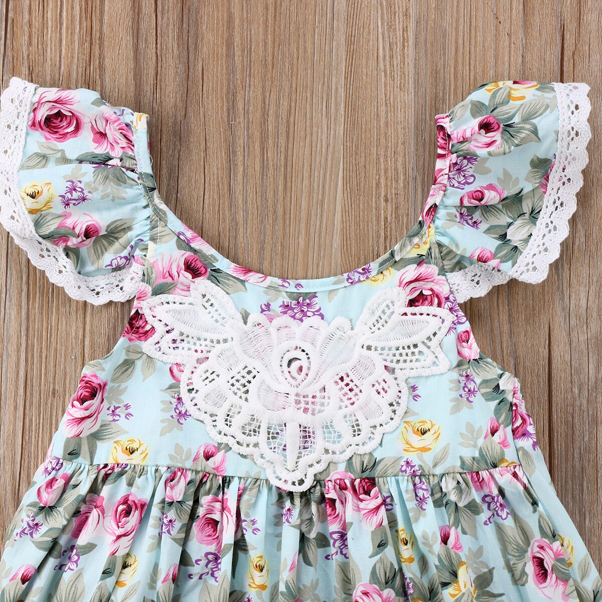 AU Kids Baby Girls Flower Lace Floral Tulle Party Pageant Dresses, zoerea.com